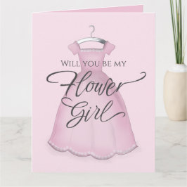 Werden Sie mein Blumenmädchen sein, das Niedliches Karte