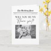 Werden Sie mein Blumenmädchen sein, einfache Zeitu Karte (Gelbe Blume)