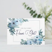 Werden Sie mein Blumenmädchen sein Moderne Blaue R (Stehend Vorderseite)