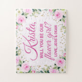 Werden Sie mein Blumenmädchen sein? Puzzle (Vertikal)