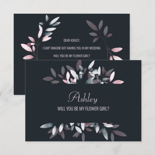 Werden Sie mein Blumenmädchen sein, rosa Marinebla (Vorne/Hinten)