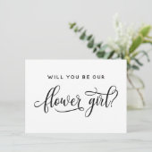 Werden Sie mein Blumenmädchenausweis sein? Einladung (Stehend Vorderseite)