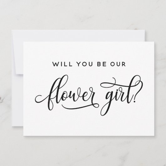 Werden Sie mein Blumenmädchenausweis sein? Einladung (Vorderseite)