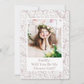 Werden Sie mein Blütenmädchen-Foto sein? Einladung (Vorderseite)
