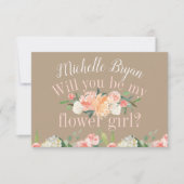 Werden Sie mein Blütenmädchen Frühlingsblütenblüte Einladung (Vorderseite)