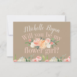 Werden Sie mein Blütenmädchen Frühlingsblütenblüte Einladung