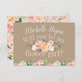 Werden Sie mein Blütenmädchen Frühlingsblütenblüte Einladung (Vorne/Hinten)