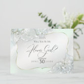 Werden Sie mein Blütenmädchen Honeydew Shimmer sei Einladung (Stehend Vorderseite)