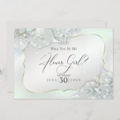 Werden Sie mein Blütenmädchen Honeydew Shimmer sei Einladung (Vorne/Hinten)