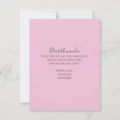 Werden Sie mein Blütenmädchen Niedlich sein Stilvo Karte (Rückseite)