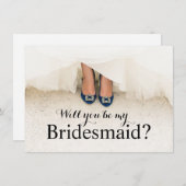 Werden Sie mein Brautjungkleid sein? Einladung (Vorne/Hinten)