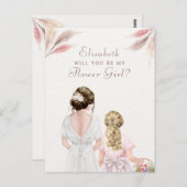 Werden Sie mein Brautparty für die Blumenmädchen s Postkarte (Vorne/Hinten)