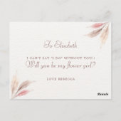 Werden Sie mein Brautparty für die Blumenmädchen s Postkarte (Rückseite)