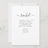 Werden Sie mein Brautparty für Trauzeugin sein? Karte (Rückseite)