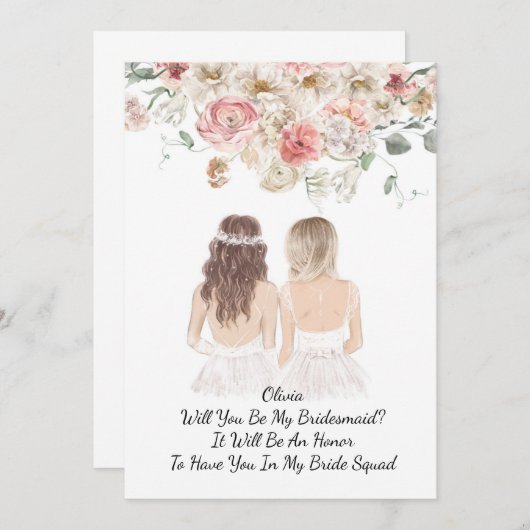 WERDEN SIE MEIN BRIDEMAID-VORSCHLAG SEIN? SAVE THE DATE (Vorne/Hinten)