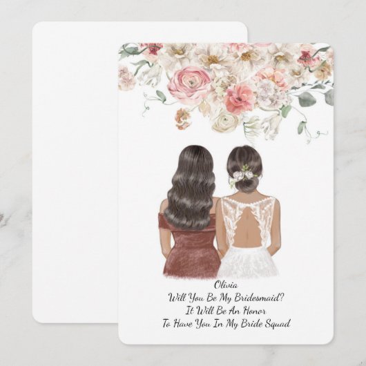 WERDEN SIE MEIN BRIDEMAID-VORSCHLAG SEIN? SAVE THE DATE (Vorne/Hinten)