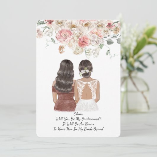 WERDEN SIE MEIN BRIDEMAID-VORSCHLAG SEIN? SAVE THE DATE (Stehend Vorderseite)