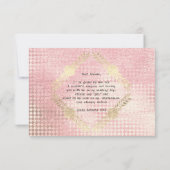 Werden Sie mein Bridesmädchen pink rose Metallic G Einladung (Rückseite)