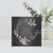 Werden Sie mein Bridesmädchen sein, rosa, grungeli Einladung (Stehend Vorderseite)