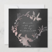 Werden Sie mein Bridesmädchen sein, rosa, grungeli Einladung (Vorderseite)