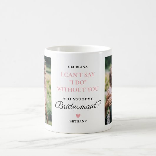 Werden Sie mein Bridesmaid 2 Foto sein? Kaffeetasse (Mittel)