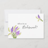 Werden Sie mein Bridesmaid-Aquarelllavender sein? (Vorderseite)