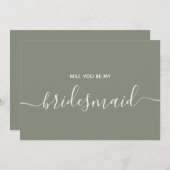 Werden Sie mein Bridesmaid-Brautparty sein? Einladung (Vorne/Hinten)