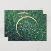 Werden Sie mein Bridesmaid Cali Green Gold Glitzer Einladung (Vorne/Hinten)