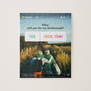 Werden Sie mein Bridesmaid-Foto Instagram sein? Puzzle