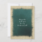 Werden Sie mein Bridesmaid-Glitzer Cali Green sein Einladung (Vorderseite)