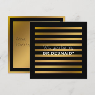 Werden Sie mein Bridesmaid-Gold aus dem modernen S Einladung