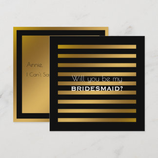 Werden Sie mein Bridesmaid-Gold aus dem modernen S Einladung