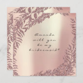 Werden Sie mein Bridesmaid-Goldkranz der ersten Ro Einladung (Vorne/Hinten)