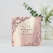 Werden Sie mein Bridesmaid-Goldkranz der ersten Ro Einladung (Stehend Vorderseite)