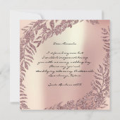 Werden Sie mein Bridesmaid-Goldkranz der ersten Ro Einladung (Rückseite)