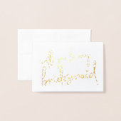 WERDEN SIE MEIN BRIDESMAID Hand geschrieben modern Folienkarte (Vorderseite mit Umschlag)