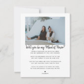 Werden Sie mein Bridesmaid/mein Vorschlag zur Trau Ankündigung (Vorderseite)
