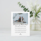 Werden Sie mein Bridesmaid/mein Vorschlag zur Trau Ankündigung (Stehend Vorderseite)