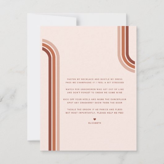 Werden Sie mein Bridesmaid/mein Vorschlag zur Trau Ankündigung (Rückseite)