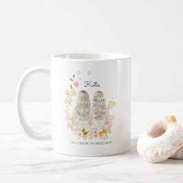 Werden Sie mein Bridesmaid/mein Vorschlag zur Trau Kaffeetasse