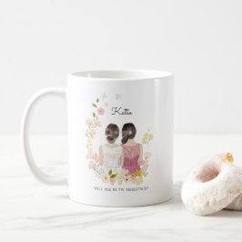 Werden Sie mein Bridesmaid/mein Vorschlag zur Trau Kaffeetasse