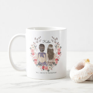 Werden Sie mein Bridesmaid/mein Vorschlag zur Trau Kaffeetasse