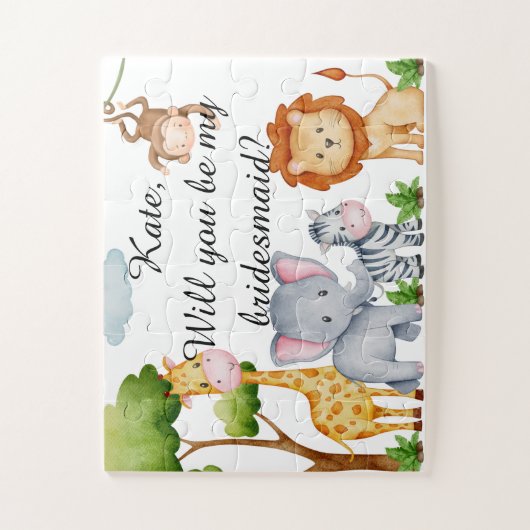 Werden Sie mein Bridesmaid-Puzzle sein, 8 Zoll x 1 Puzzle (Vertikal)