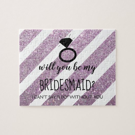 Werden Sie mein Bridesmaid-Puzzle sein - Ihr Ring Puzzle (Horizontal)