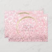 Werden Sie mein Bridesmaid Rose Gold Gold Glitzer? Einladung (Vorne/Hinten)