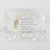 Werden Sie mein Bridesmaid-Silbergrau-Glitzer sein Einladungspostkarte (Vorne/Hinten)