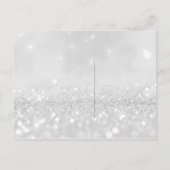 Werden Sie mein Bridesmaid-Silbergrau-Glitzer sein Einladungspostkarte (Rückseite)