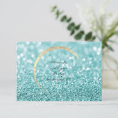 Werden Sie mein Bridesmaid Tiffany Gold Glitzer VI Einladung (Stehend Vorderseite)