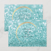 Werden Sie mein Bridesmaid Tiffany Gold Glitzer VI Einladung (Vorne/Hinten)