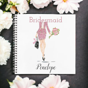 Werden Sie mein Bridesmaid-Vorschlag Fashion Chic  Notizblock